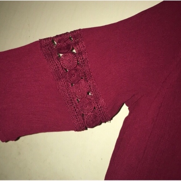 20W Avenue Crepe Crochet Quarter Sleeve Dress - Picture 5 of 10